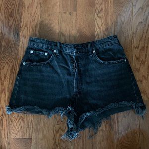 Black Denim Shorts